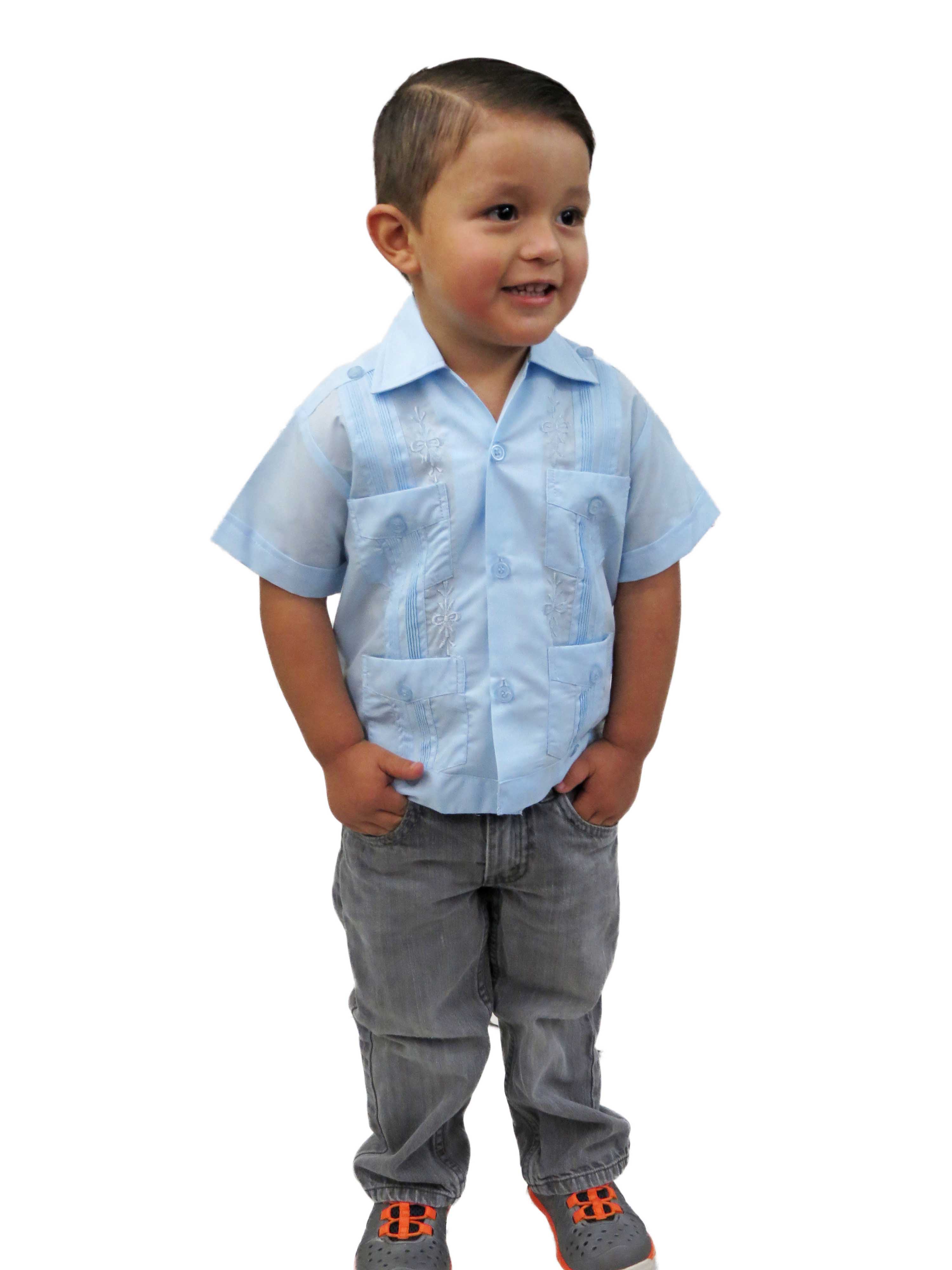 Guayabera Shirt  for Boys| Traditional Mexican Short Sleeve Attire for Weddings and Special Occasion